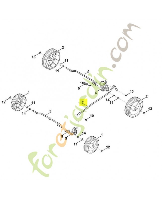 Levier de translation 6311-703-8800. Pièce détachée Stihl / Vicking