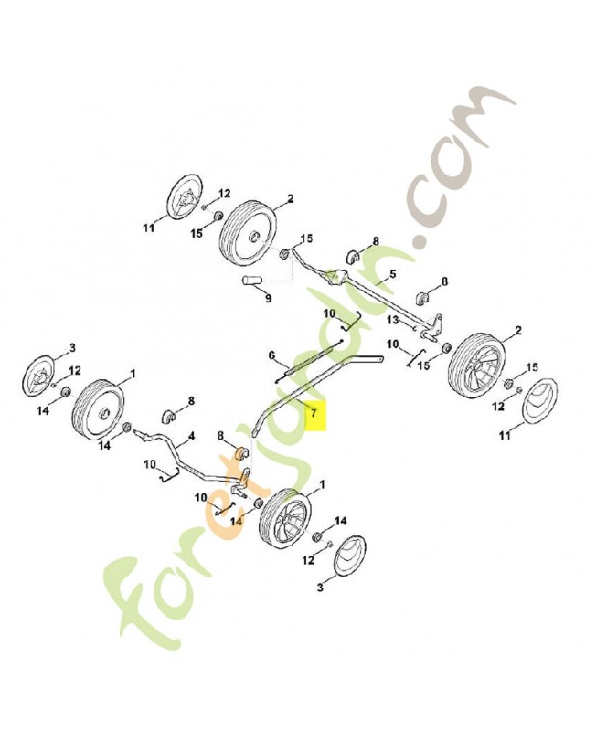 Levier de translation 6371-703-8800. Pièce de rechange Sithl / Vicking