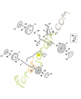 Levier de translation 6338-703-8800. Pièce de rechange Sithl / Vicking