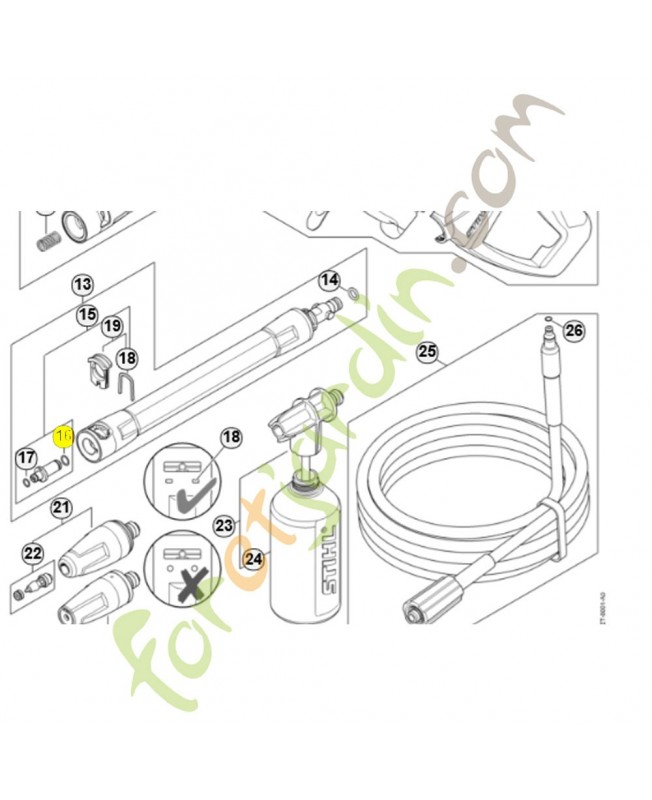Joint torique 9645-948-7486. Pièce détachée Stihl / Vicking