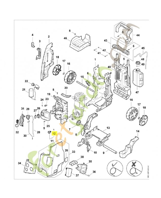 Joint torique 9645-945-1072. Pièce détachée Stihl / Vicking