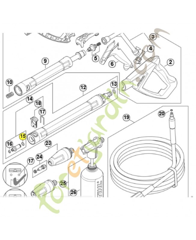 Joint torique 9645-951-7508. Pièce détachée Stihl / Vicking