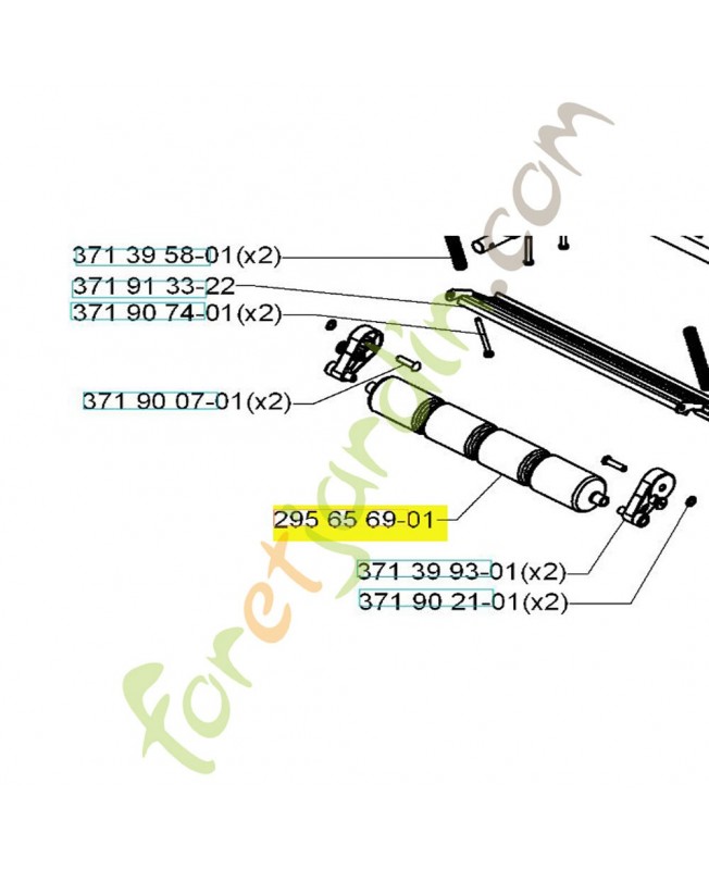 Rouleau 295656901. Pièce de rechange Husqvarna