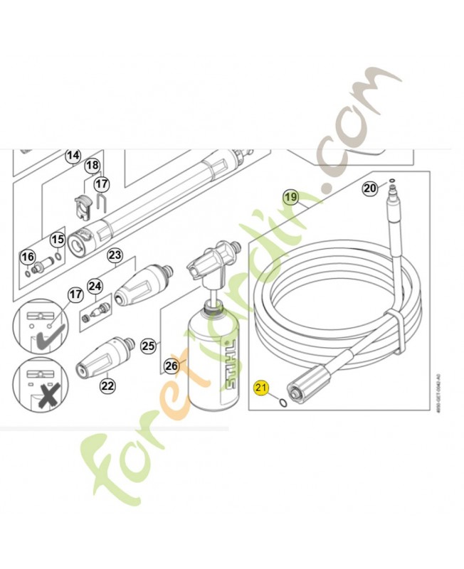 Joint torique 9645-951-9520. Pièce détachée Stihl / Vicking
