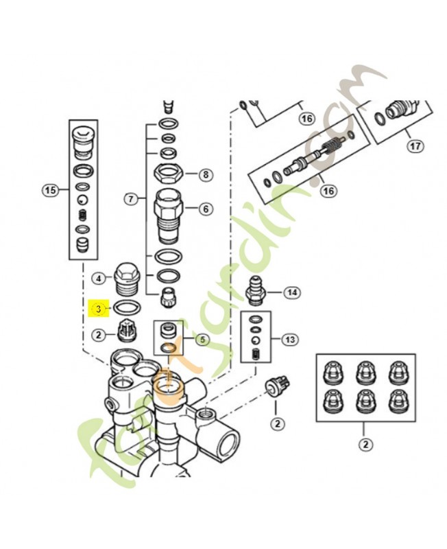Joint torique n 13,5x1,8 9645-945-1322. Pièce détachée Stihl / Vicking