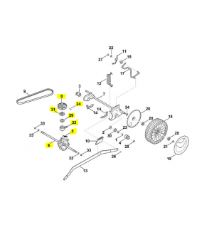 Transmission. Pièce détachée Stihl / Vicking référence 6364-640-0100