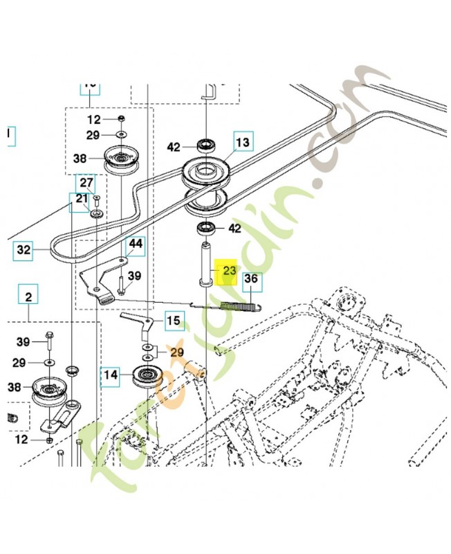 arbre 574259801. Pièce de rechange Husqvarna. 