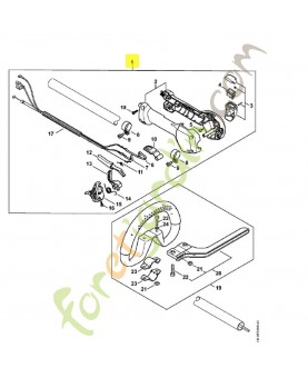 Poignée commande complète 4147-790-1311. Pièce détachée Stihl / Vicking