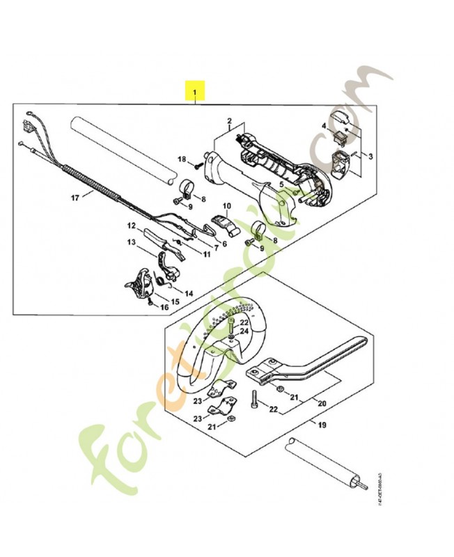 Poignée commande complète 4147-790-1311. Pièce détachée Stihl / Vicking Poignée commande complète 4147-790-1311. Pièce détachée Stihl / Vicking