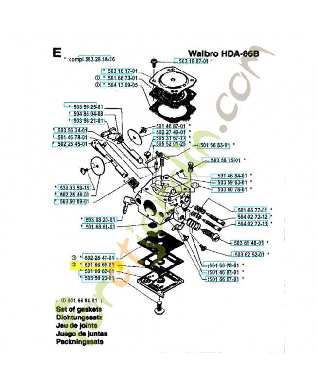 Joint 501666901. Pièce de rechange Husqvarna référence 501666901