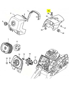 Ecrou a fente Stihl ref. 0000-084-7000