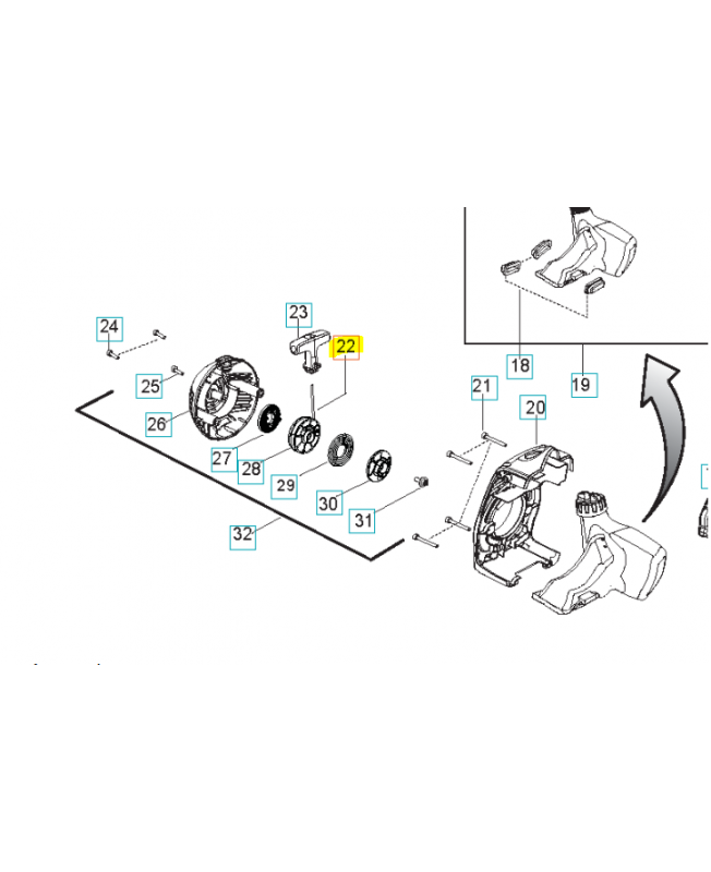Kit corde. Pièce de rechange Husqvarna référence 545008079