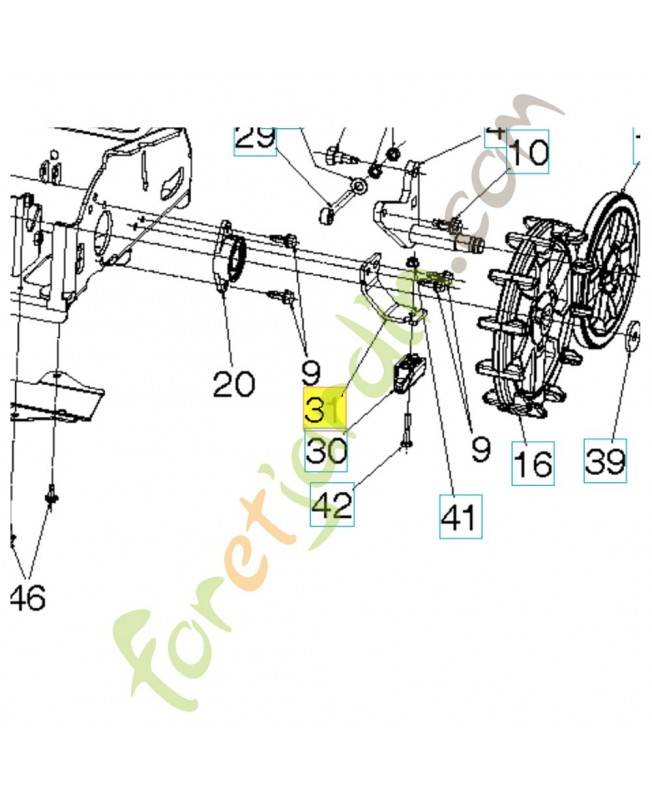Support 590554202 Pièce détachée Husqvarna