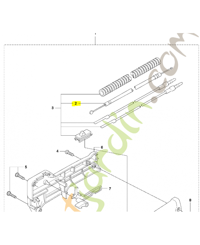 Cable 531007882. Pièce de rechange Husqvarna Cable 531007882. Pièce de rechange Husqvarna