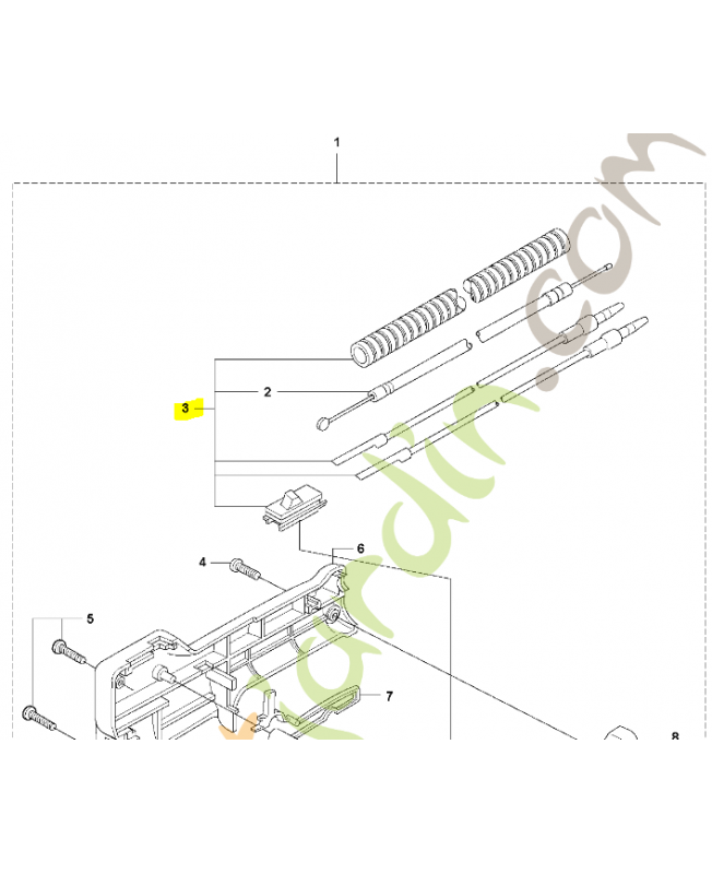 Cable. Pièce de rechange Husqvarna référence 531007867 Cable. Pièce de rechange Husqvarna référence 531007867