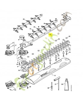 Glissière guidage 600 mm 4242-640-4602. Pièce de rechange Sithl / Vicking