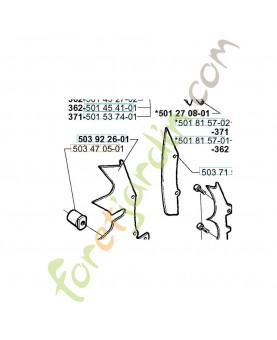 Capteur de chaine 503470501. Pièce de rechange Husqvarna