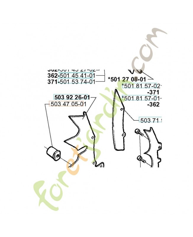 Capteur de chaine 503470501. Pièce de rechange Husqvarna Capteur de chaine 503470501. Pièce de rechange Husqvarna
