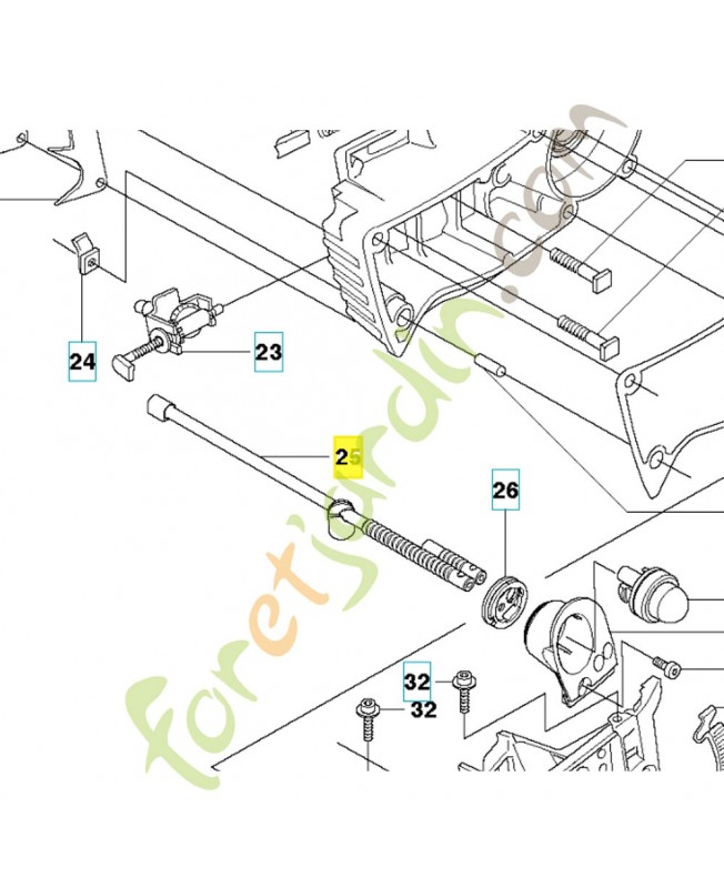 Tuyau 544331002. Pièce de rechange Husqvarna référence 544331001