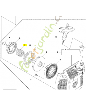 Ressort. 578343502 Pièce de rechange Husqvarna Remplace référence 578343501