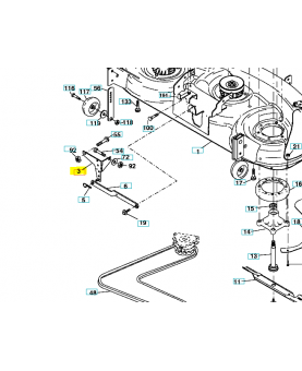 Chape suspension arriere 531165401 Remplace référence 532138017