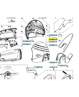Cable. Pièce de rechange Husqvarna référence 531006942