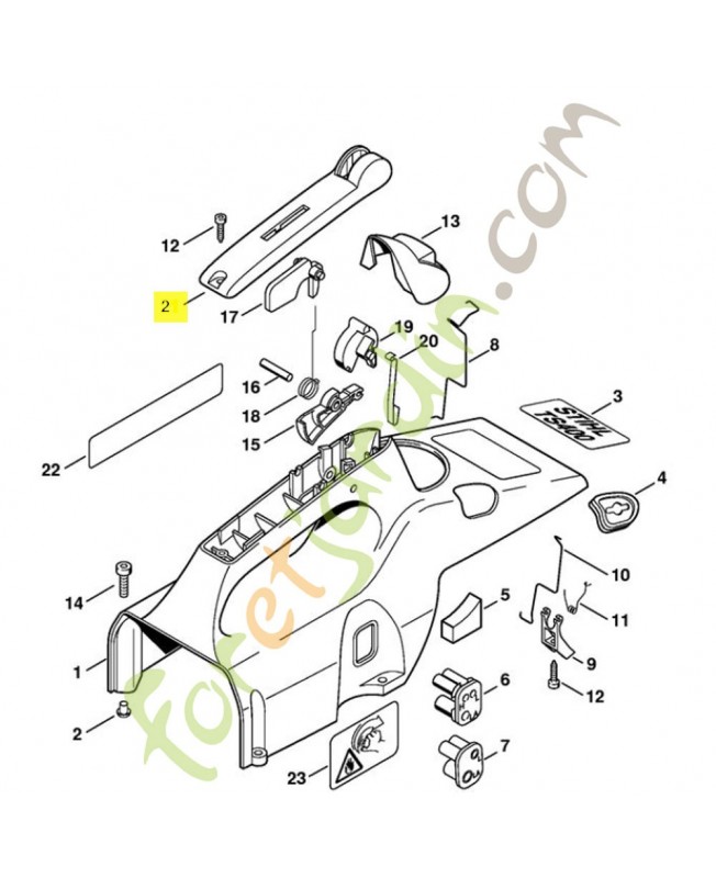 Monture de poignee 4223-791-0600 stihl