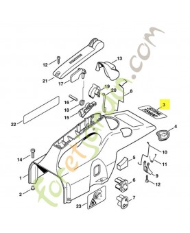Plaque matricule 4223-967-1500. Pièce de rechange Sithl / Vicking