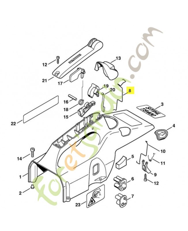 Tringlerie des gaz 4223-182-1500. Pièce de rechange Sithl / Vicking