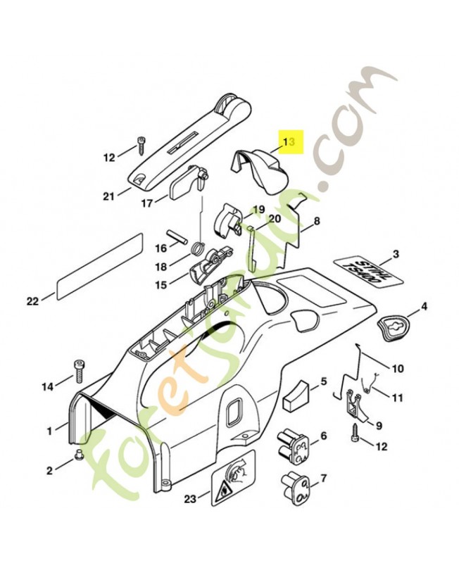 Cache 4223-084-7100. Pièce de rechange Sithl 