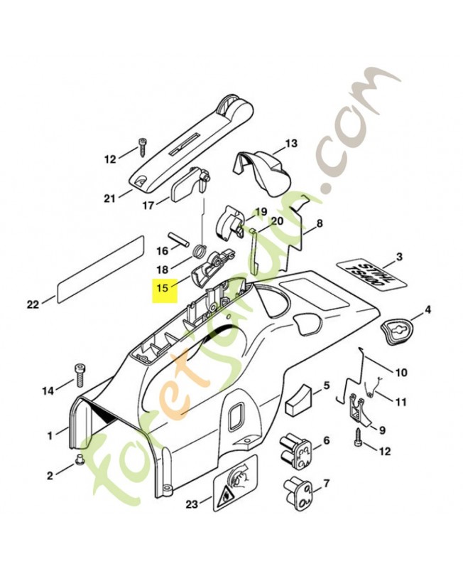 Manette des gaz 4223-182-1000. Pièce de rechange Sithl 