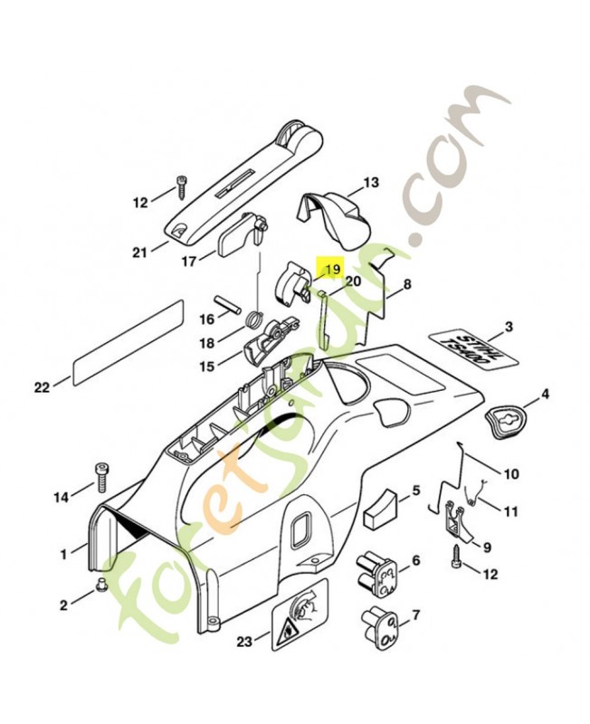 Arbre de commande 4223-182-0900. Pièce de rechange Sithl / Vicking