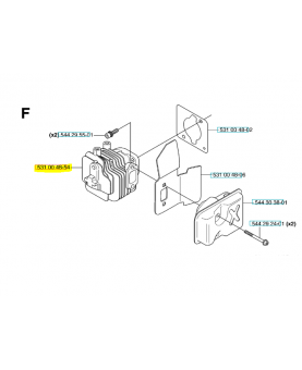 Cylindre reference 531004854. Pièce de rechange Husqvarna