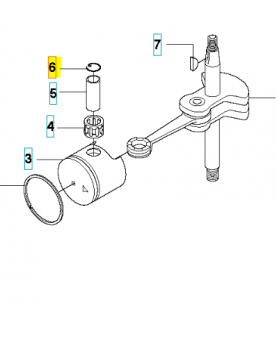 Clips. Pièce de rechange Husqvarna référence 531002383