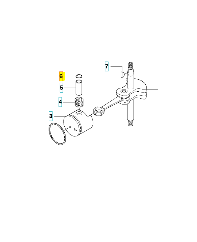 Clips. Pièce de rechange Husqvarna référence 531002383