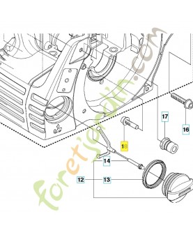 Vis  MT6x23/8 503215103. Pièce de rechange Husqvarna