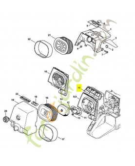 Déflecteur d'air Stihl réf. 1128-141-6300