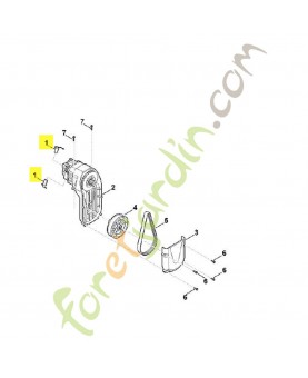 Jeu de balais de charbon 6291-007-1085. Pièce détachée Stihl / Vicking