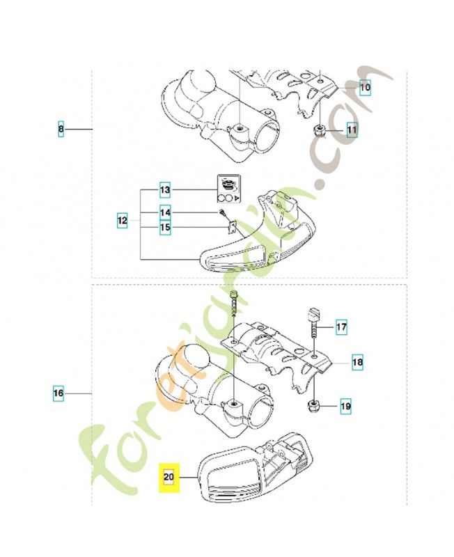 Carter 537288501.Pièce de rechange Husqvarna Carter 537288501.Pièce de rechange Husqvarna