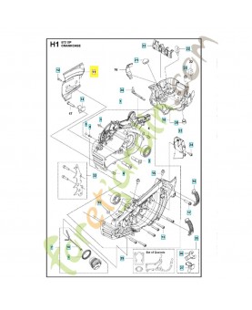 plaque de guidage 575616301. Pièce détachée Husqvarna