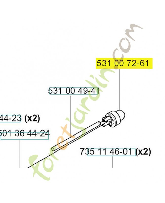 Pompe a carburant 531007261. Pièce de rechange Husqvarna