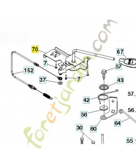 Ensemble de cde embrayage 532401246. Pièce de rechange Husqvarna