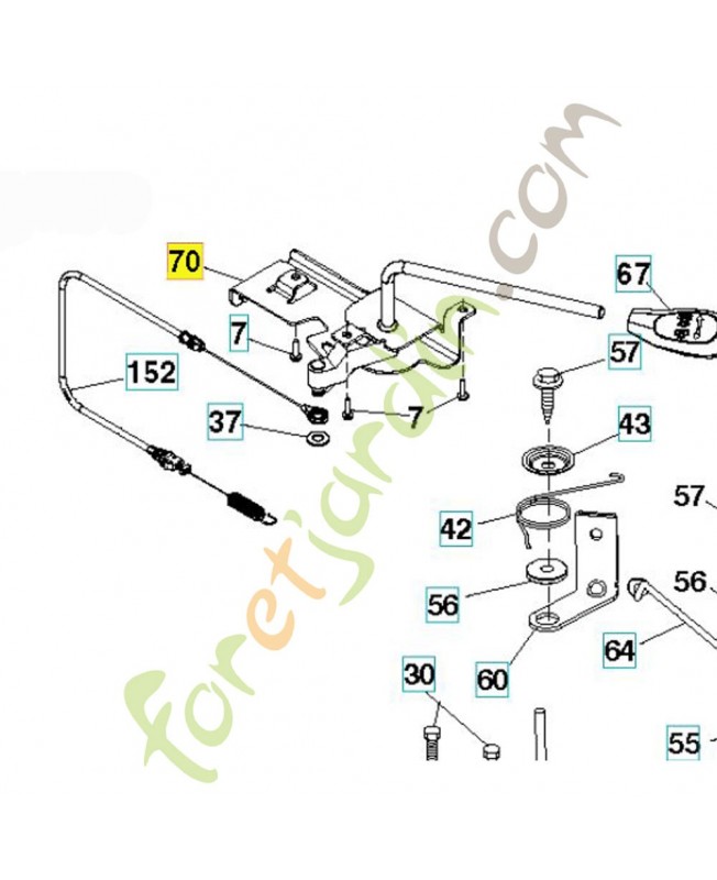 Ensemble de cde embrayage 532401246. Pièce de rechange Husqvarna Ensemble de cde embrayage 532401246. Pièce de rechange Husqvarna