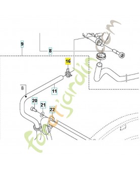 Collier de serrage 583833001. Pièce détachée Husqvarna