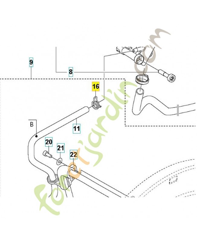 Collier de serrage 583833001. Pièce détachée Husqvarna