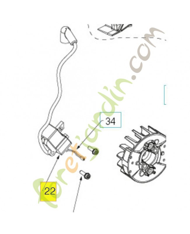 module d'allumage 597383401. Pièce de rechange Husqvarna