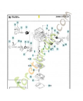 Carburateur 531215501. Pièce de rechange Husqvarna référence 506450501