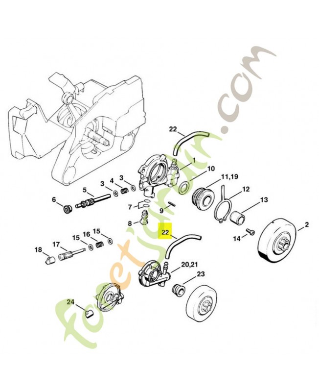 Tuyau 73+/-2 mm stihl ref. 1121-640-9400