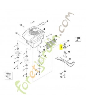 Douille d'écartement 6360-764-2801. Pièce détachée Stihl