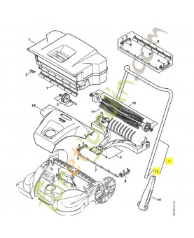 Poignée tubulaire Poignée tubulaire. Pièce de rechange Sithl / Vicking